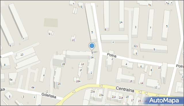 Puławy, Karpińskiego Franciszka, 3, mapa Puław