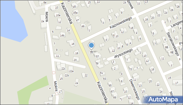 Puławy, Kazimierska, 55, mapa Puław