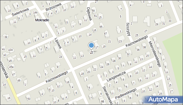 Puławy, Kaznowskiego Lucjana, 15, mapa Puław