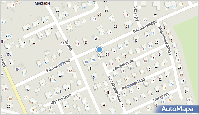 Puławy, Kaznowskiego Lucjana, 22, mapa Puław