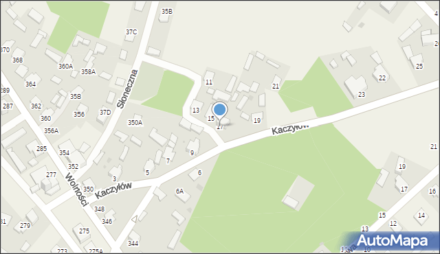 Pysznica, Kaczyłów, 17, mapa Pysznica