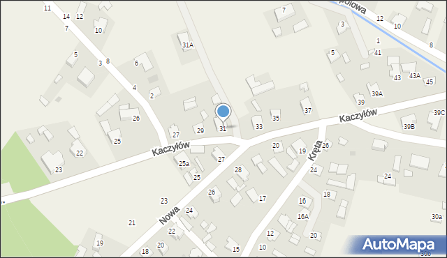 Pysznica, Kaczyłów, 31, mapa Pysznica