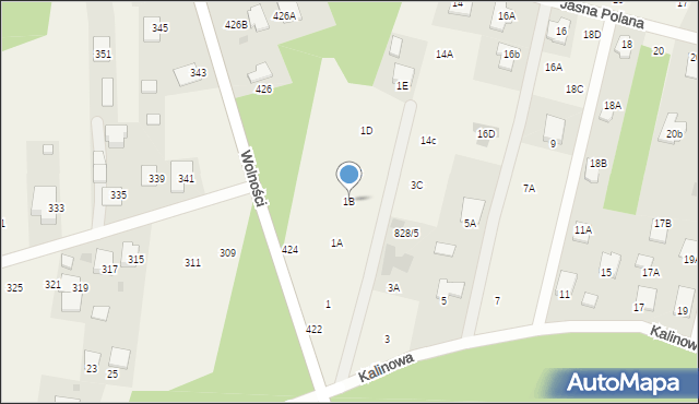 Pysznica, Kalinowa, 1B, mapa Pysznica