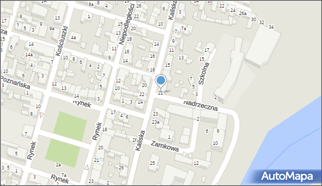 Pyzdry, Kaliska, 21, mapa Pyzdry