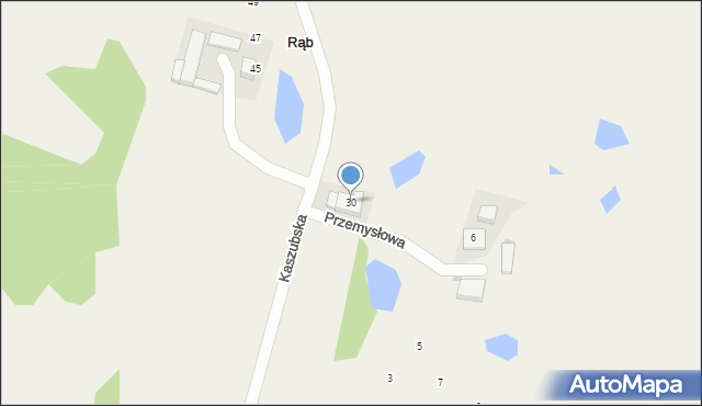 Rąb, Kaszubska, 30, mapa Rąb