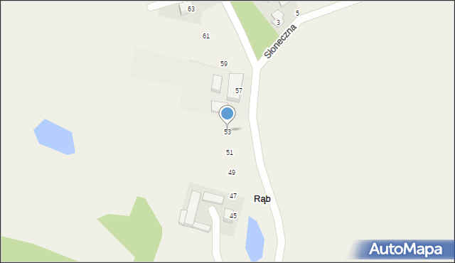 Rąb, Kaszubska, 53, mapa Rąb