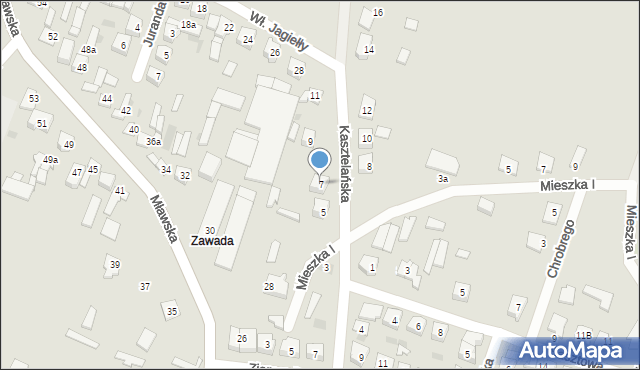 Raciąż, Kasztelańska, 7, mapa Raciąż