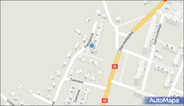 Racibórz, Kamienna, 25, mapa Racibórz