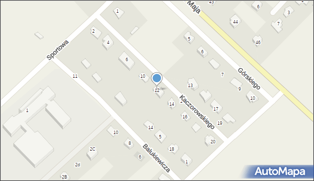 Raczki, Kaczorowskiego Kazimierza, ks., 12, mapa Raczki