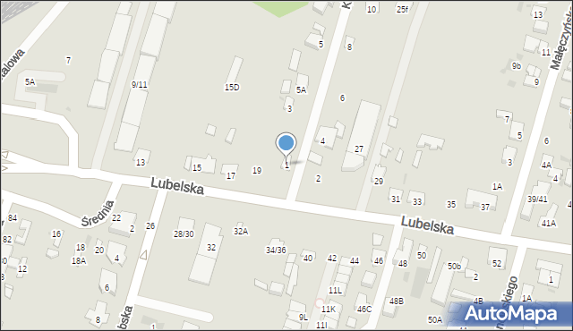 Radom, Kaliska, 1, mapa Radomia