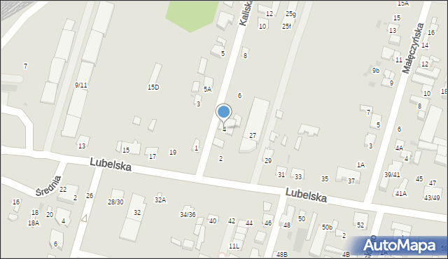 Radom, Kaliska, 4, mapa Radomia