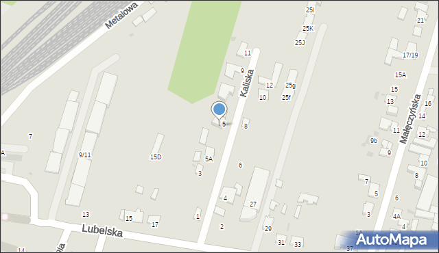 Radom, Kaliska, 7, mapa Radomia