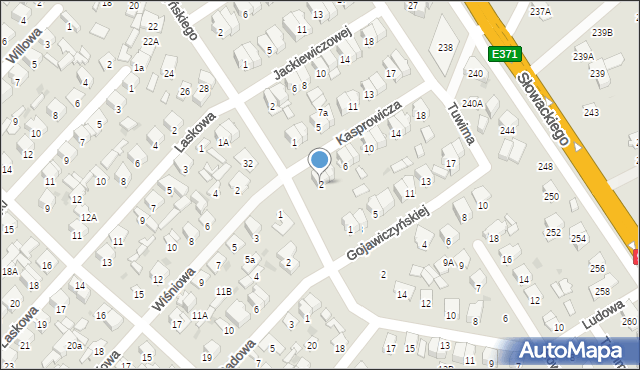 Radom, Kasprowicza Jana, 2, mapa Radomia