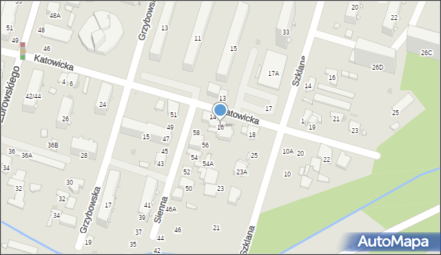 Radom, Katowicka, 16, mapa Radomia
