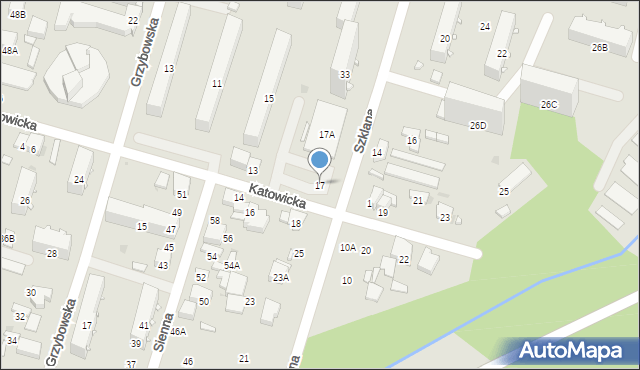 Radom, Katowicka, 17, mapa Radomia