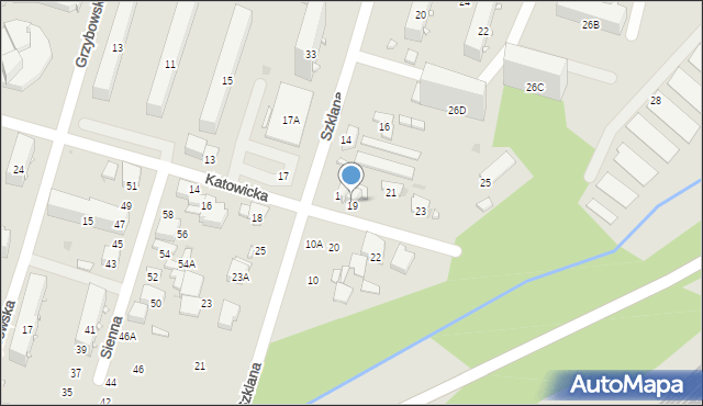 Radom, Katowicka, 19A, mapa Radomia