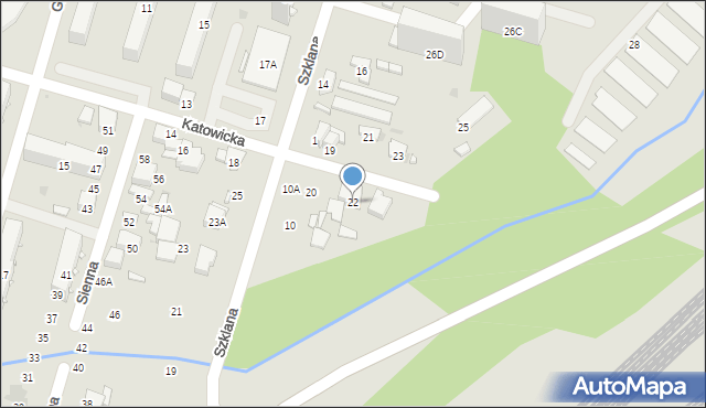 Radom, Katowicka, 22, mapa Radomia