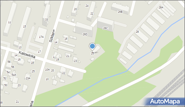 Radom, Katowicka, 25, mapa Radomia