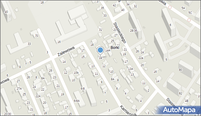 Radom, Kamienna, 14, mapa Radomia