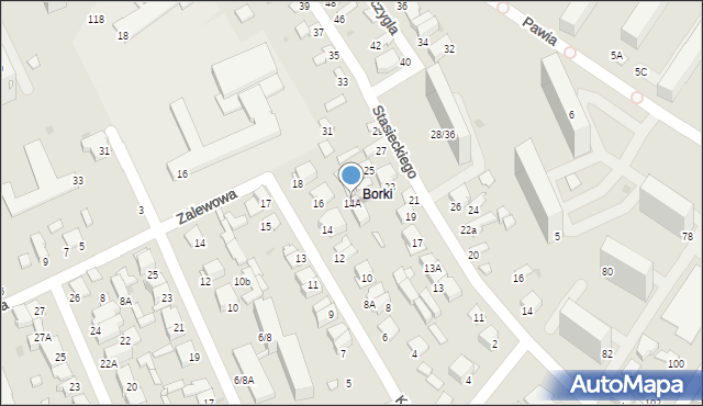 Radom, Kamienna, 14A, mapa Radomia