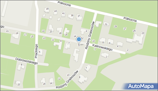 Radom, Kalinowskiego Wojciecha, 5, mapa Radomia
