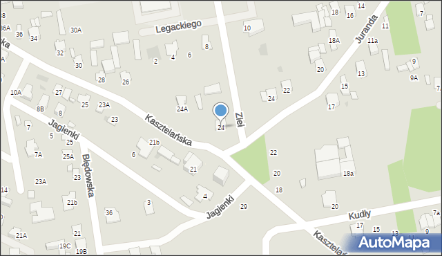 Radom, Kasztelańska, 24, mapa Radomia