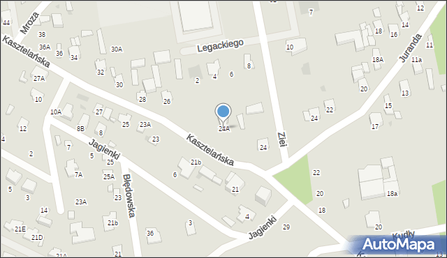 Radom, Kasztelańska, 24A, mapa Radomia