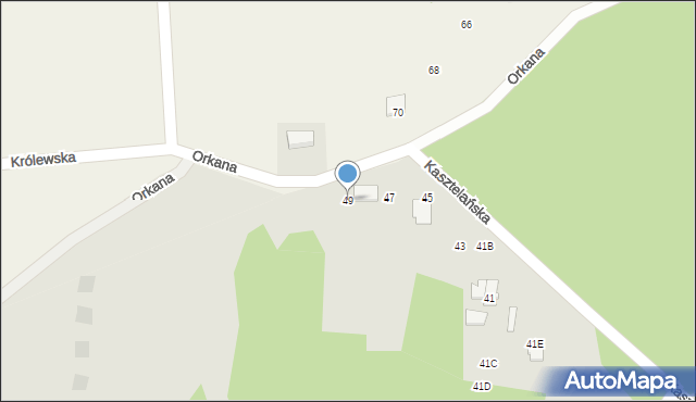 Radom, Kasztelańska, 49, mapa Radomia