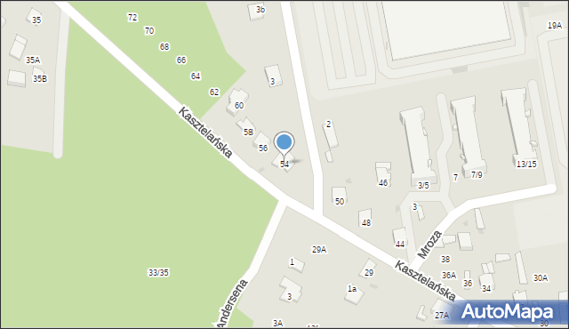 Radom, Kasztelańska, 54, mapa Radomia