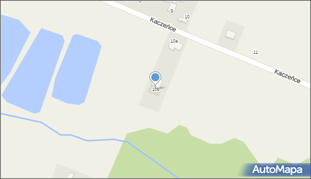 Radomice, Kaczeńce, 10b, mapa Radomice