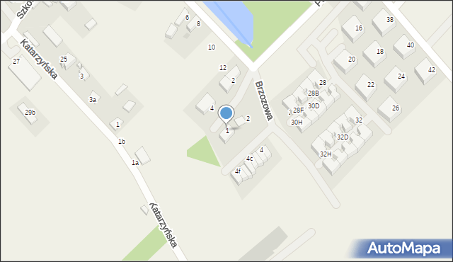 Radwanice, Kasztanowa, 1, mapa Radwanice
