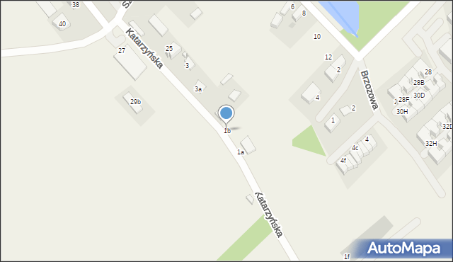 Radwanice, Katarzyńska, 1b, mapa Radwanice