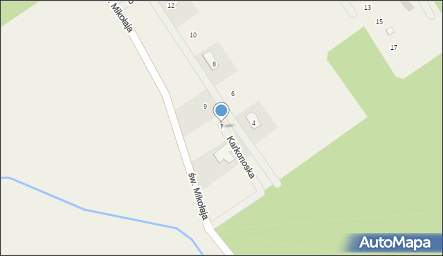 Radzewo, Karkonoska, 7, mapa Radzewo
