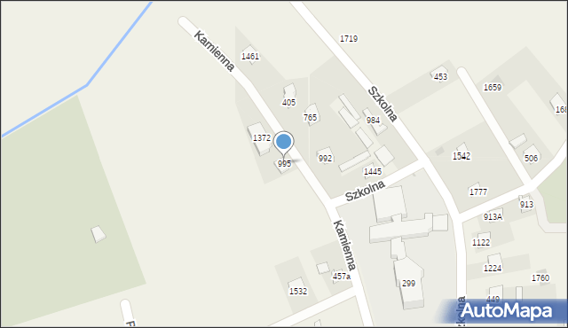 Radziechowy, Kamienna, 995, mapa Radziechowy