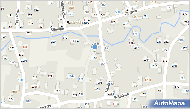 Radziechowy, Kasoni, 877, mapa Radziechowy