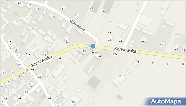 Radziłów, Karwowska, 22, mapa Radziłów