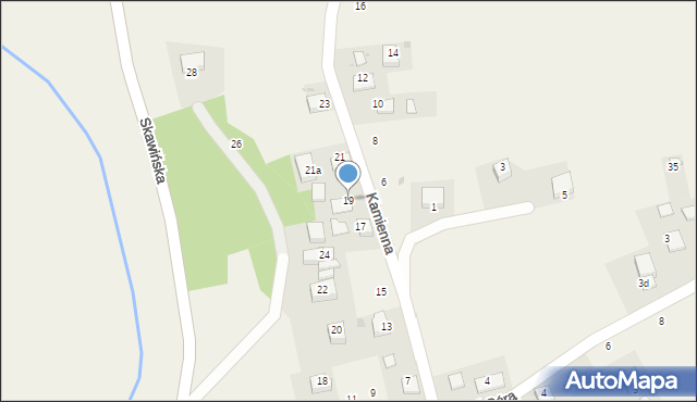 Radziszów, Kamienna, 19, mapa Radziszów