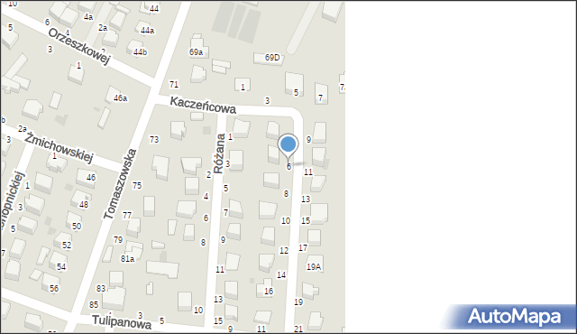 Rawa Mazowiecka, Kaczeńcowa, 6, mapa Rawa Mazowiecka