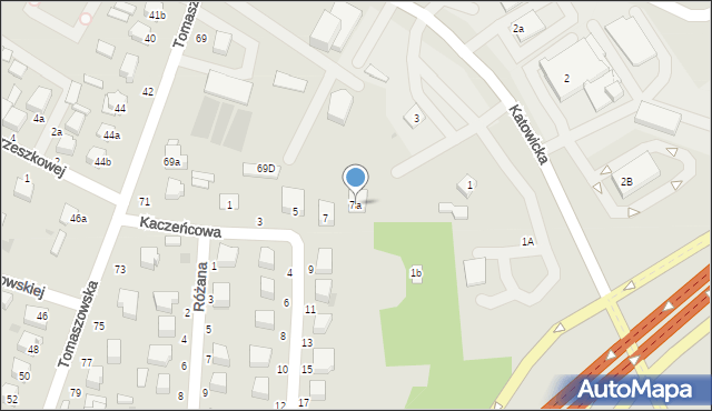 Rawa Mazowiecka, Kaczeńcowa, 7a, mapa Rawa Mazowiecka