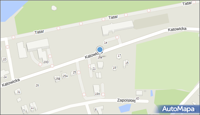 Rawa Mazowiecka, Katowicka, 19a, mapa Rawa Mazowiecka