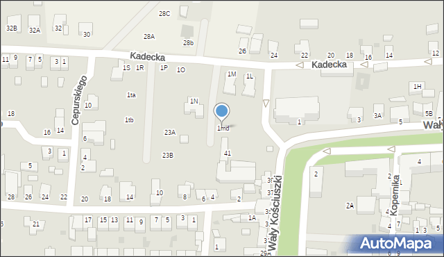 Rawicz, Kadecka, 1md, mapa Rawicz