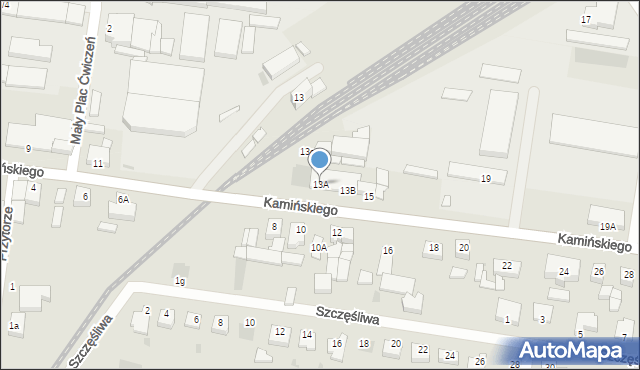 Rawicz, Kamińskiego Stanisława, 13A, mapa Rawicz