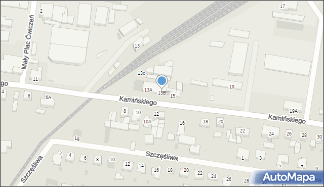 Rawicz, Kamińskiego Stanisława, 13B, mapa Rawicz