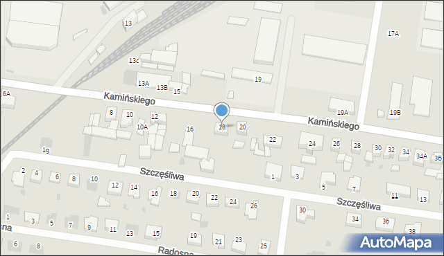 Rawicz, Kamińskiego Stanisława, 18, mapa Rawicz