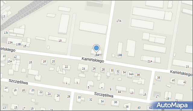 Rawicz, Kamińskiego Stanisława, 19A, mapa Rawicz