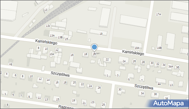 Rawicz, Kamińskiego Stanisława, 20, mapa Rawicz