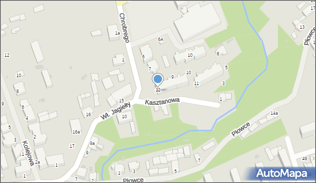Reszel, Kasztanowa, 12, mapa Reszel