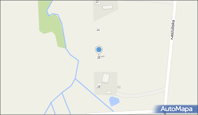 Robakowo, Kaszubska, 26, mapa Robakowo