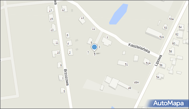 Rogoźno, Kasztelańska, 5, mapa Rogoźno