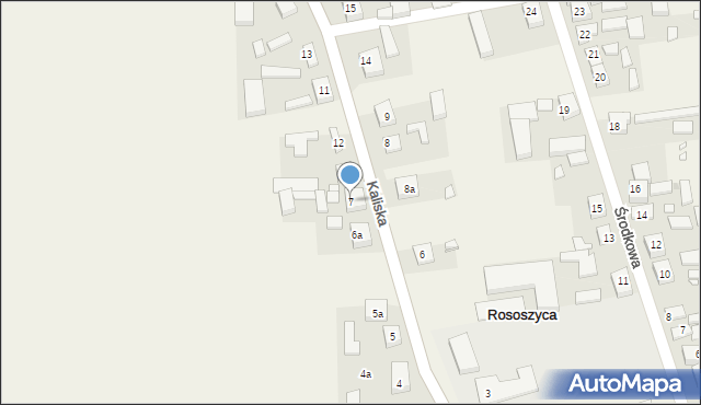 Rososzyca, Kaliska, 7, mapa Rososzyca